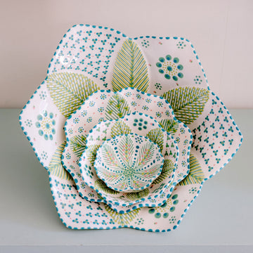 White & Green Potterswork