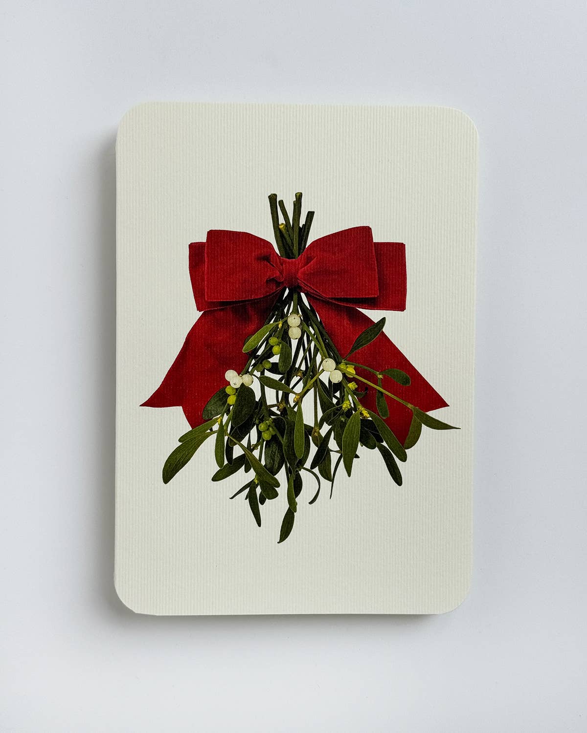 Mistletoe Bow Christmas Greeting Card | Christmas Card