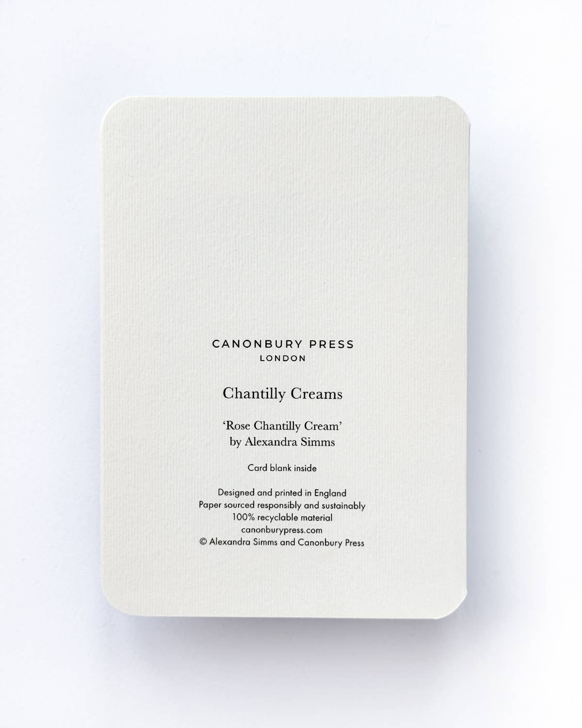 Rose Chantilly Cream Greeting Card