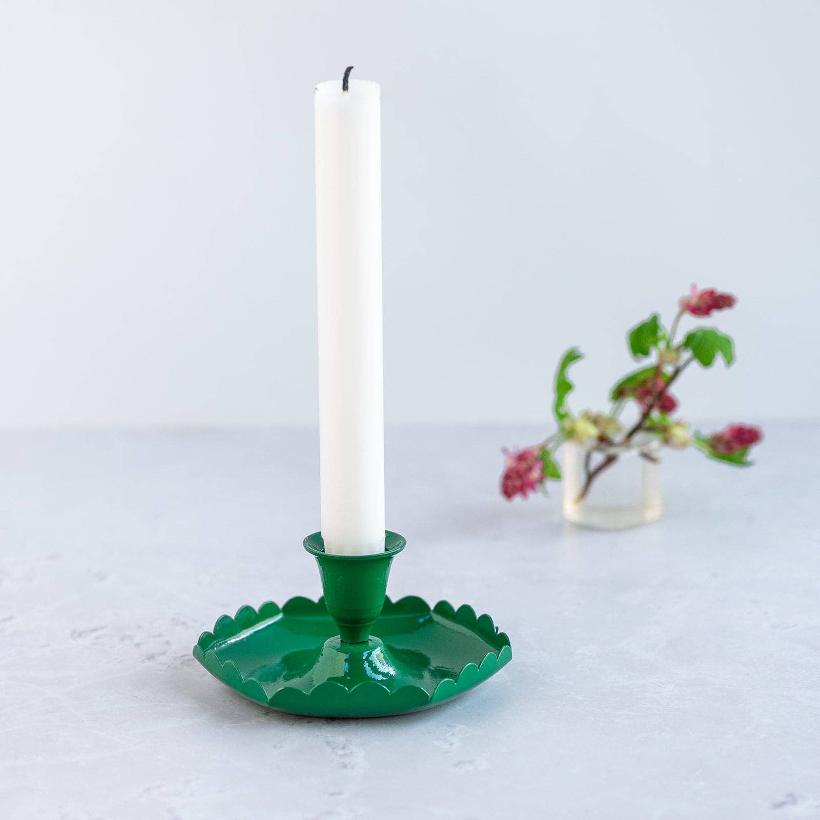 Constance and Denny Emerald Green candle Stick holder