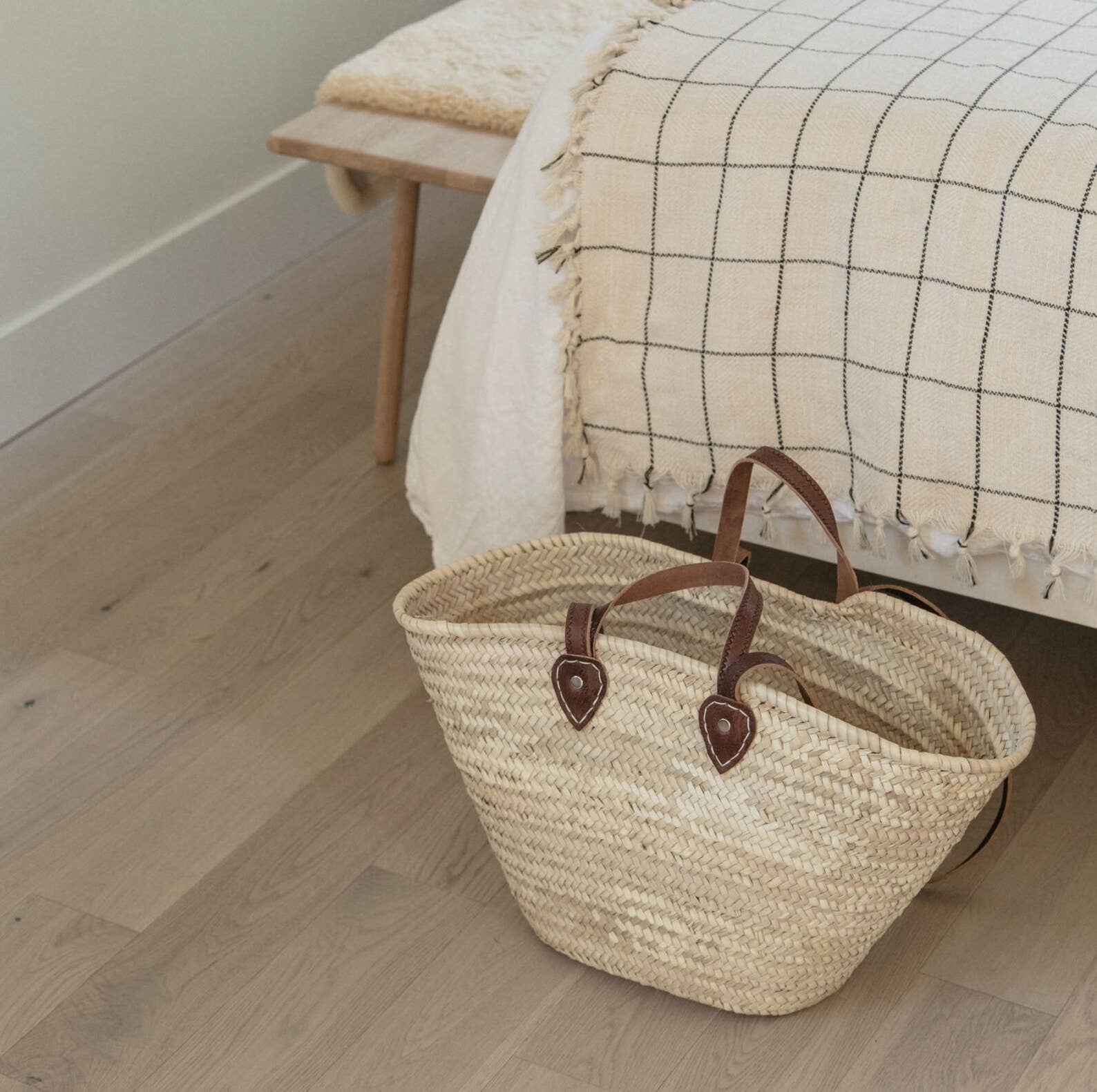 French Market Basket - with Long and Short Handles