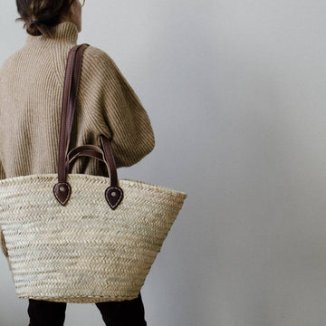 French Market Basket - with Long and Short Handles