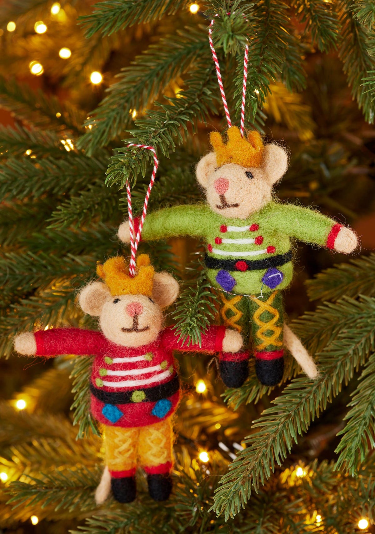 Red Felt Prince Mouse Decoration