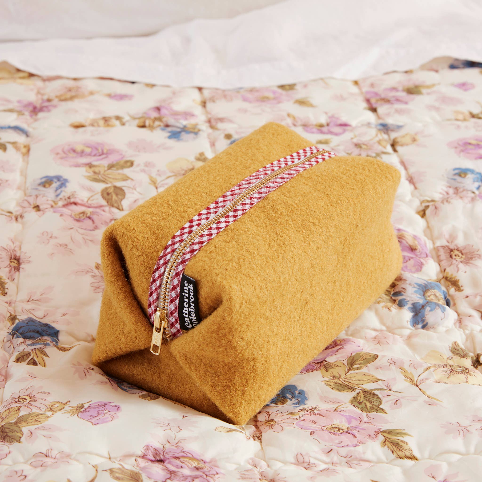 Mustard Yellow Boxy Make Up Bag