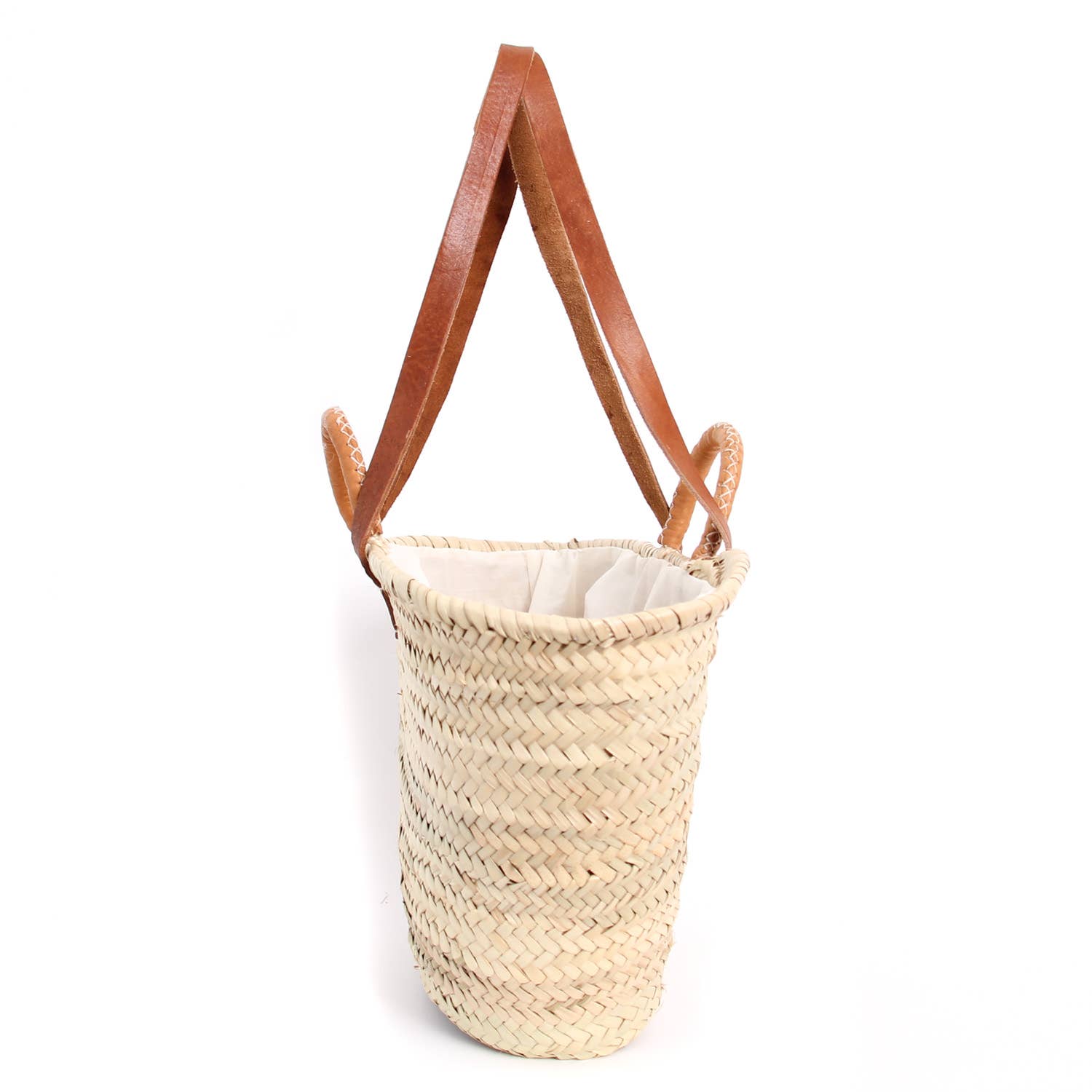 French Market Basket - Natural Handwoven Straw Tote