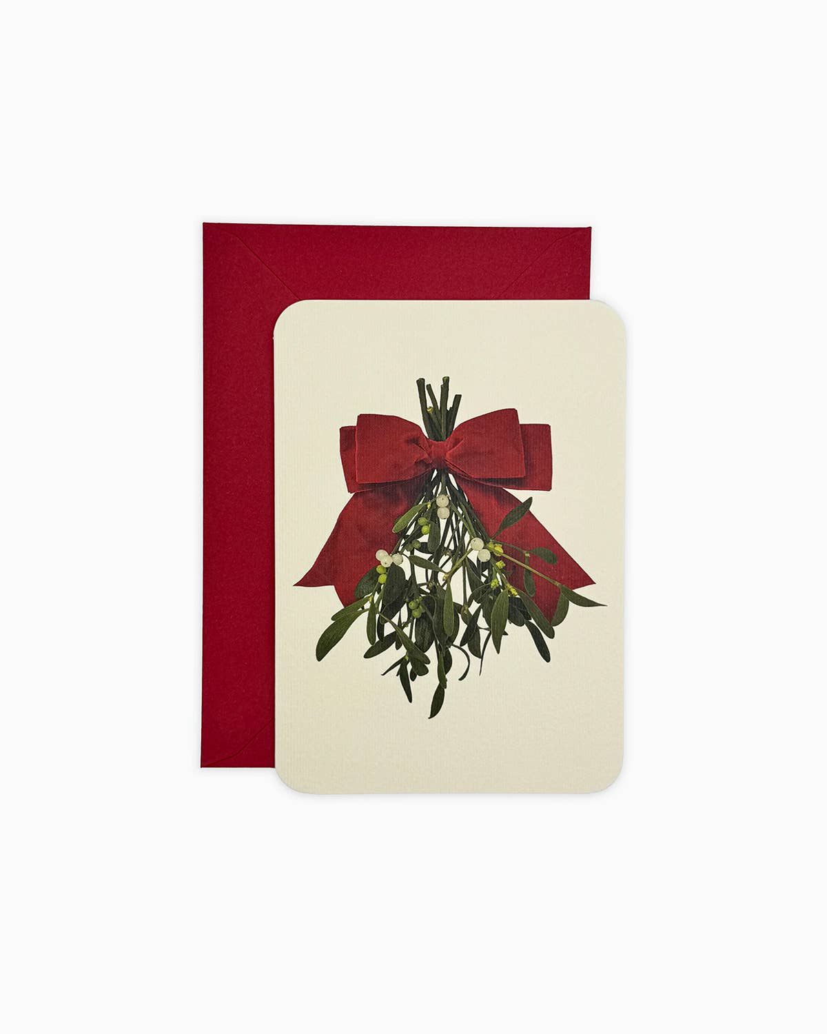 Mistletoe Bow Christmas Greeting Card | Christmas Card