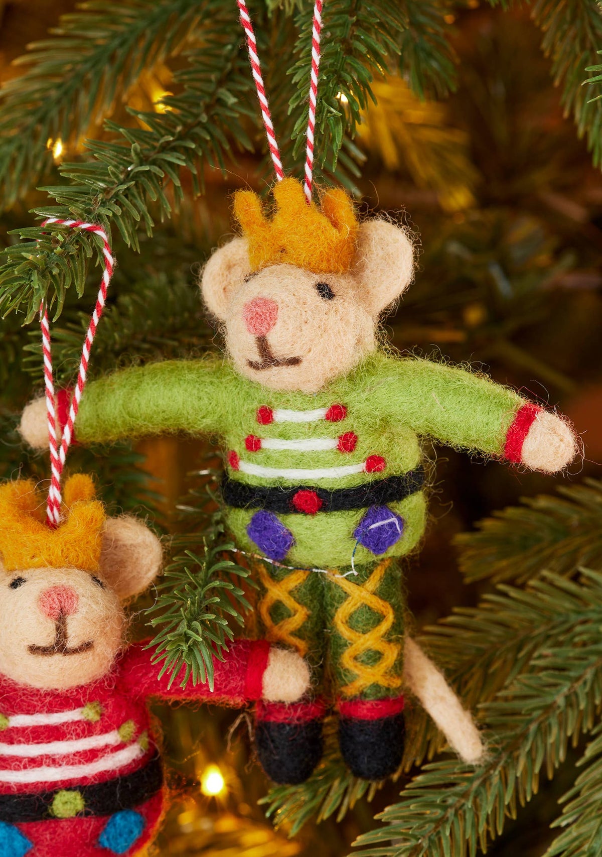 Red Felt Prince Mouse Decoration
