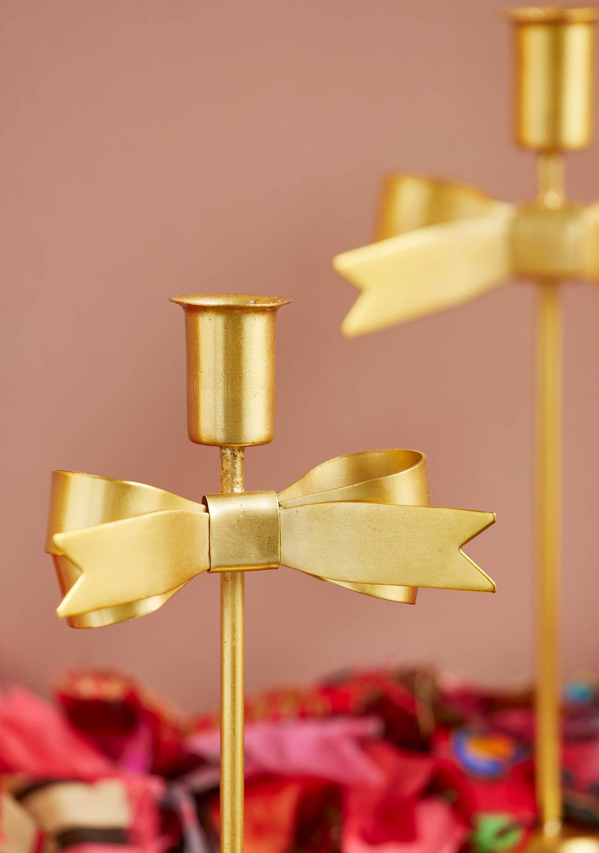 Bow Tall Candle Holder - Tall
