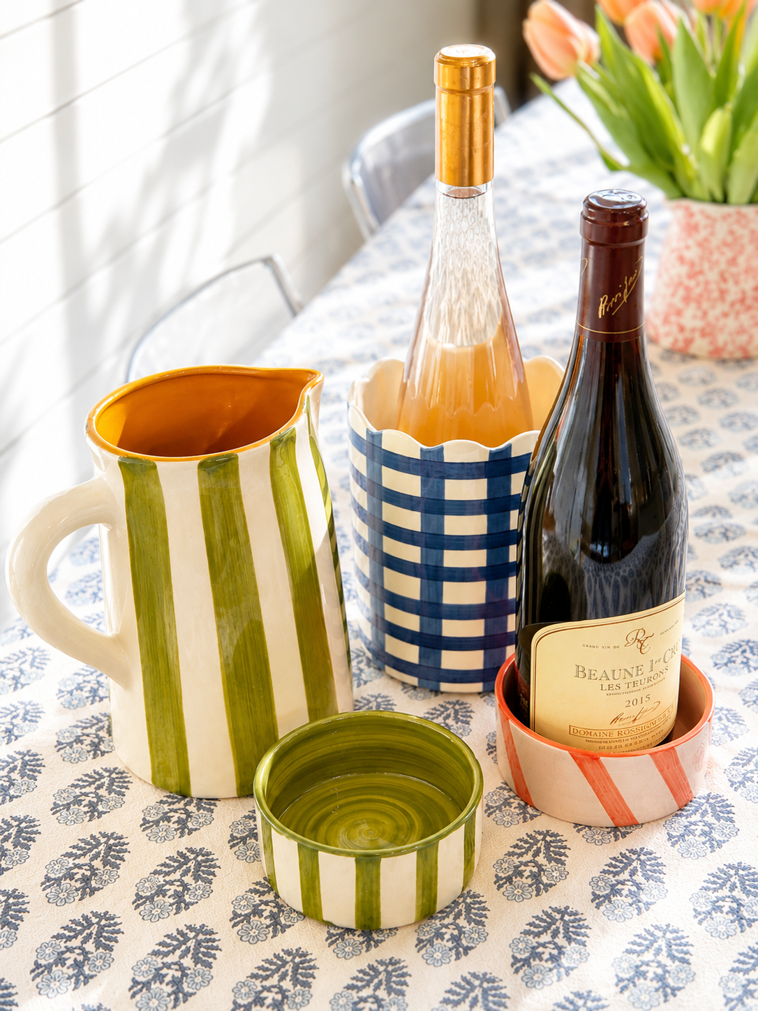 The Izzy Wine Coaster - Lilac & Rust