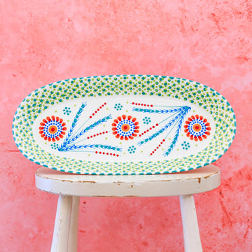 Potterswork Alice Plate - Multi with Orange