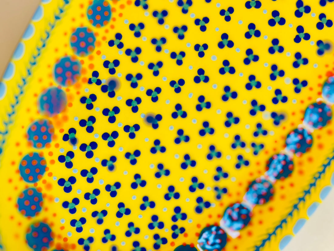 Potterswork Alice Plate - Yellow and Blue