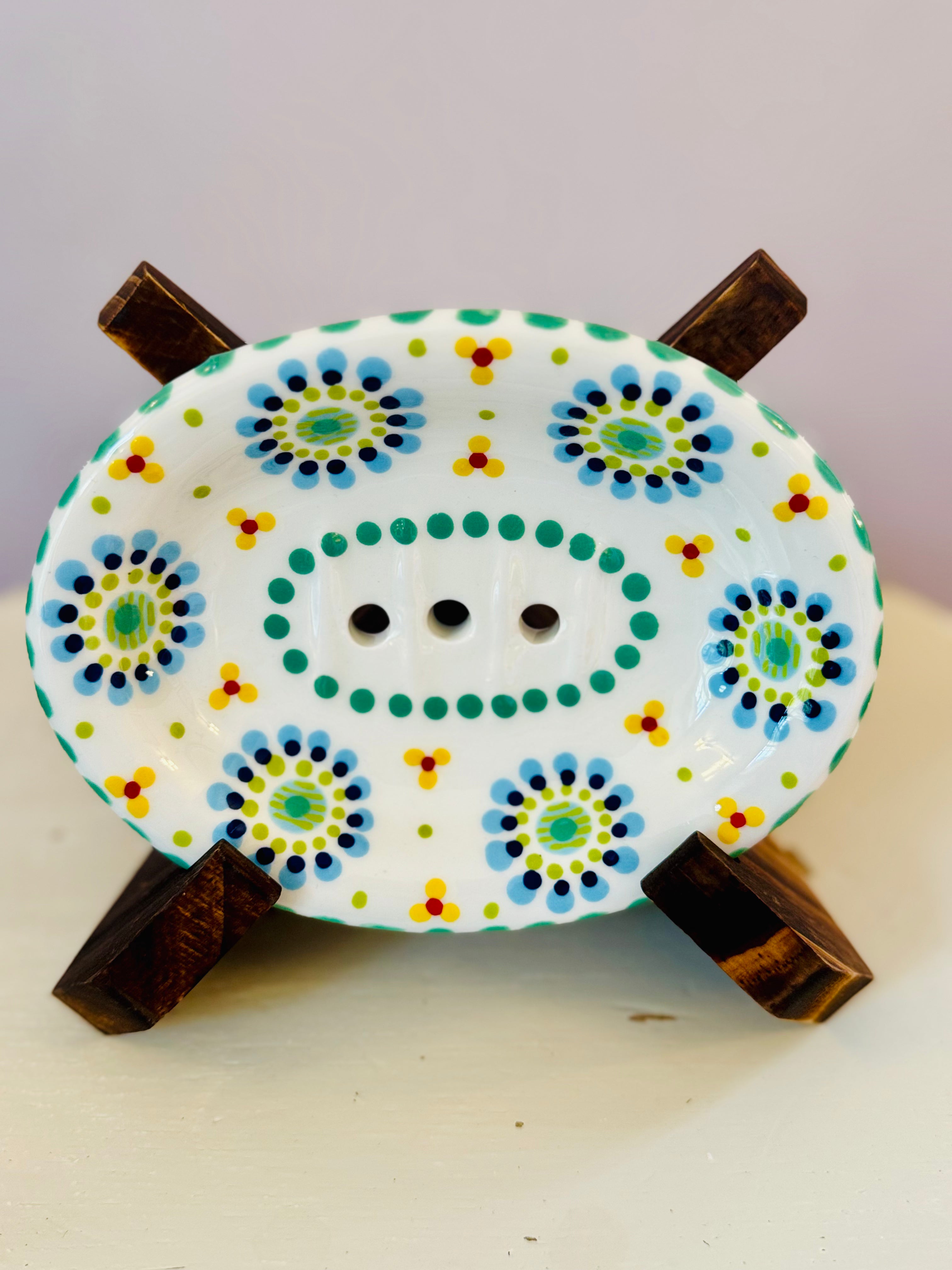 Potterswork Soap Dish - Multi with Yellow