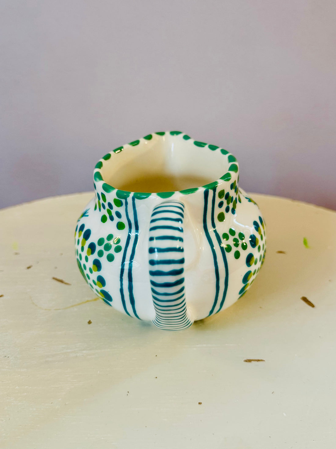 Potterswork Cutie Cream Jug - Greens