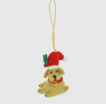 Christmas Labrador Felt Tree Decoration