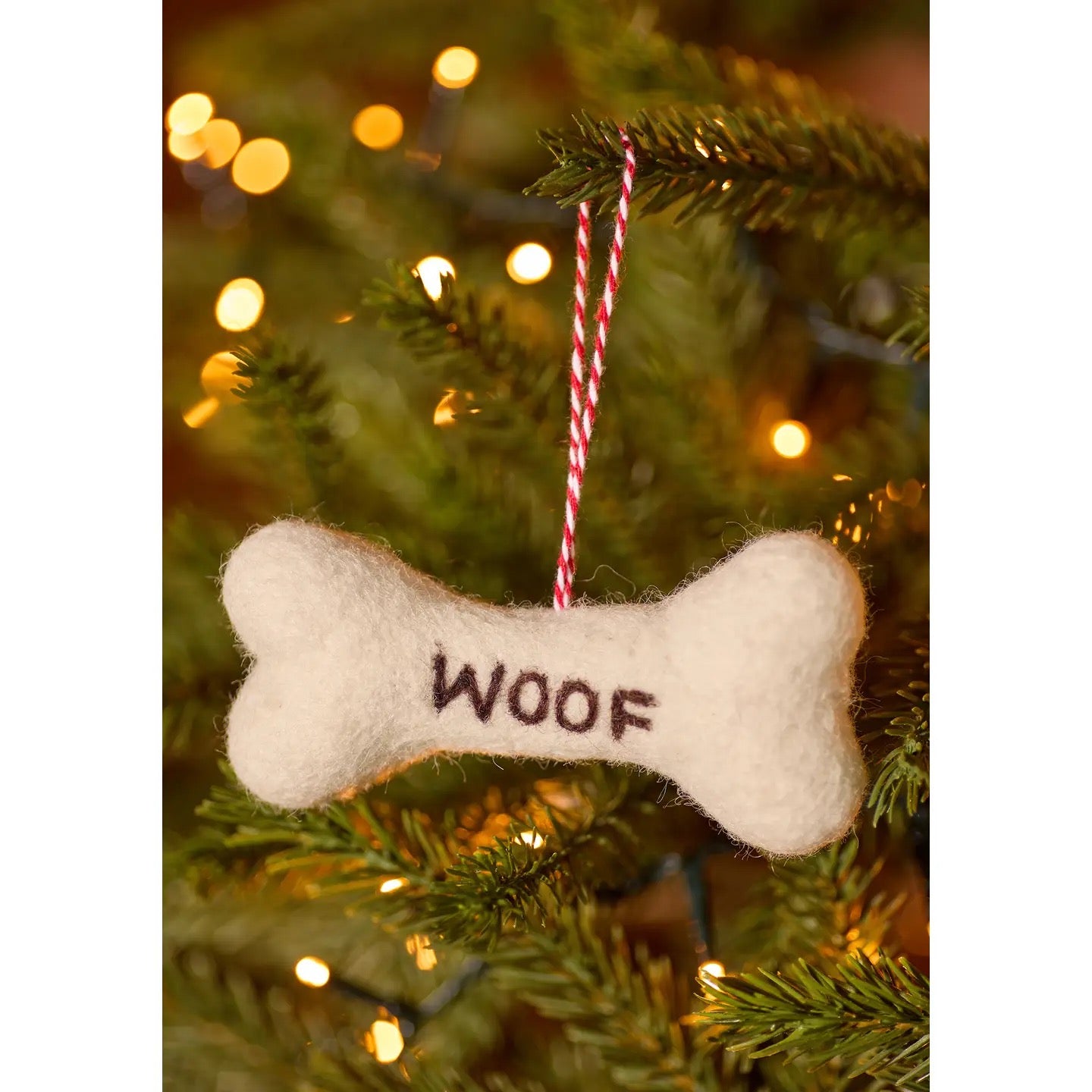 Felt Woof Dog Bone