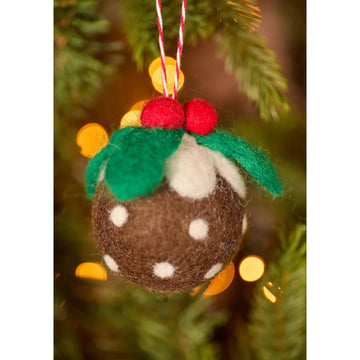 Felt Christmas Pudding Decoration
