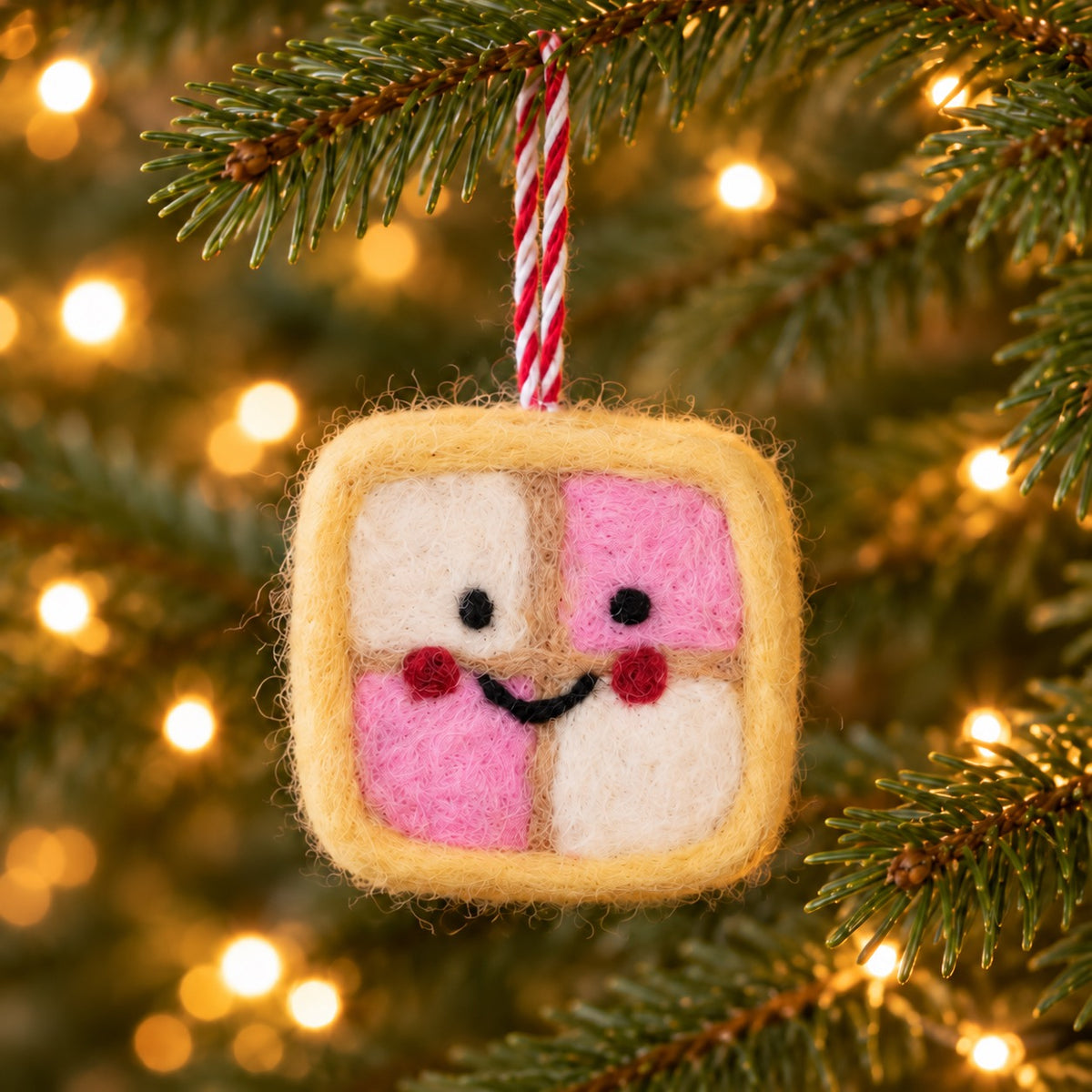 Happy Slice of Battenburg Christmas Decoration