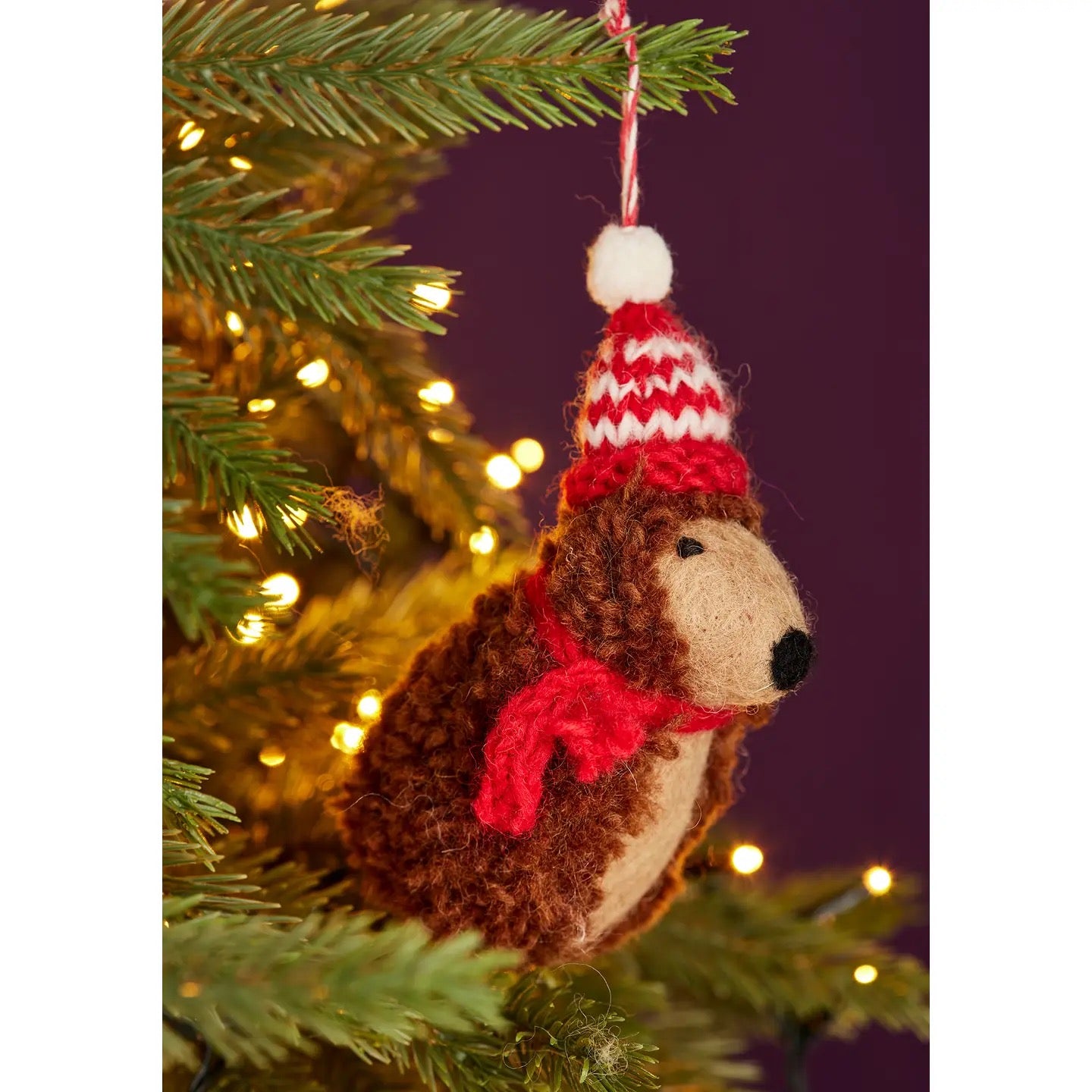 Wooly Hedgehog Christmas Decoration