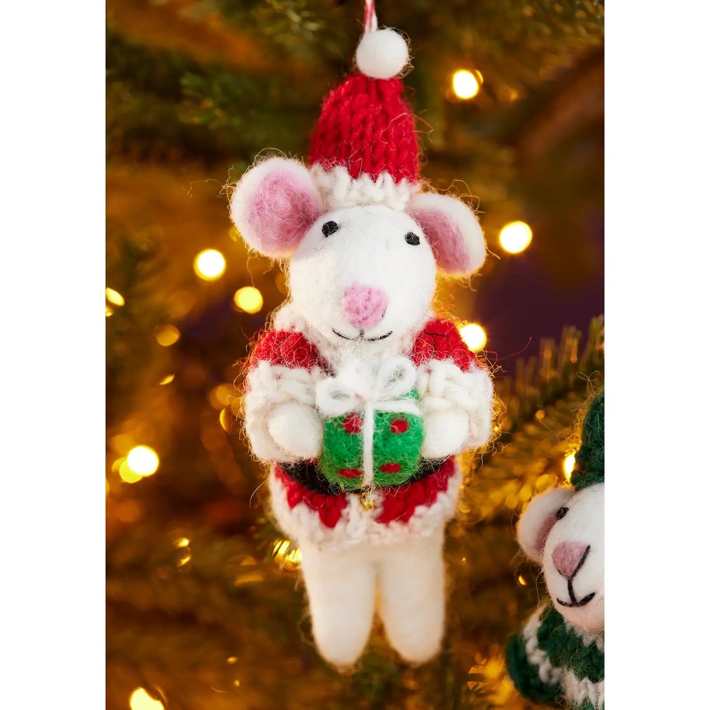 Felt Father Christmas Mouse