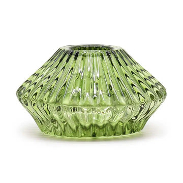 Green Glass Candle Holder