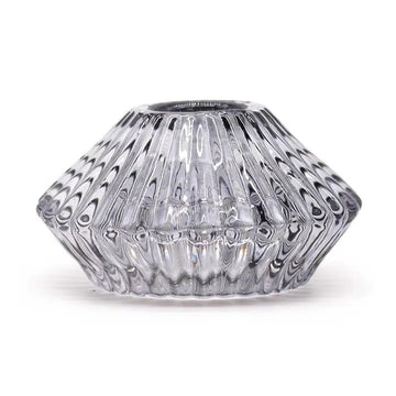 Midnight Grey Glass Candle Holder