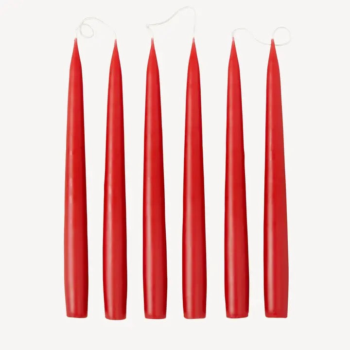 Berry Red - Tapered Dinner Candles
