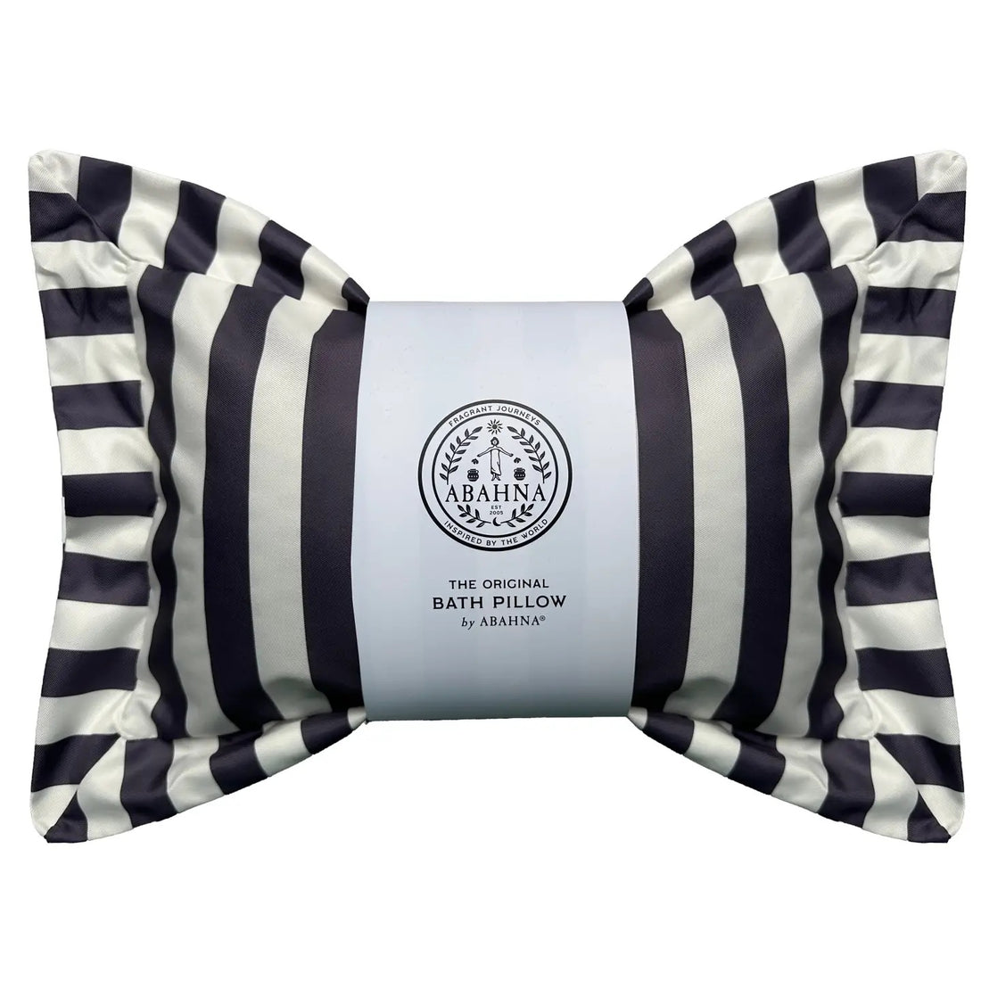 Abahna Bath Pillow Charcoal Grey and White
