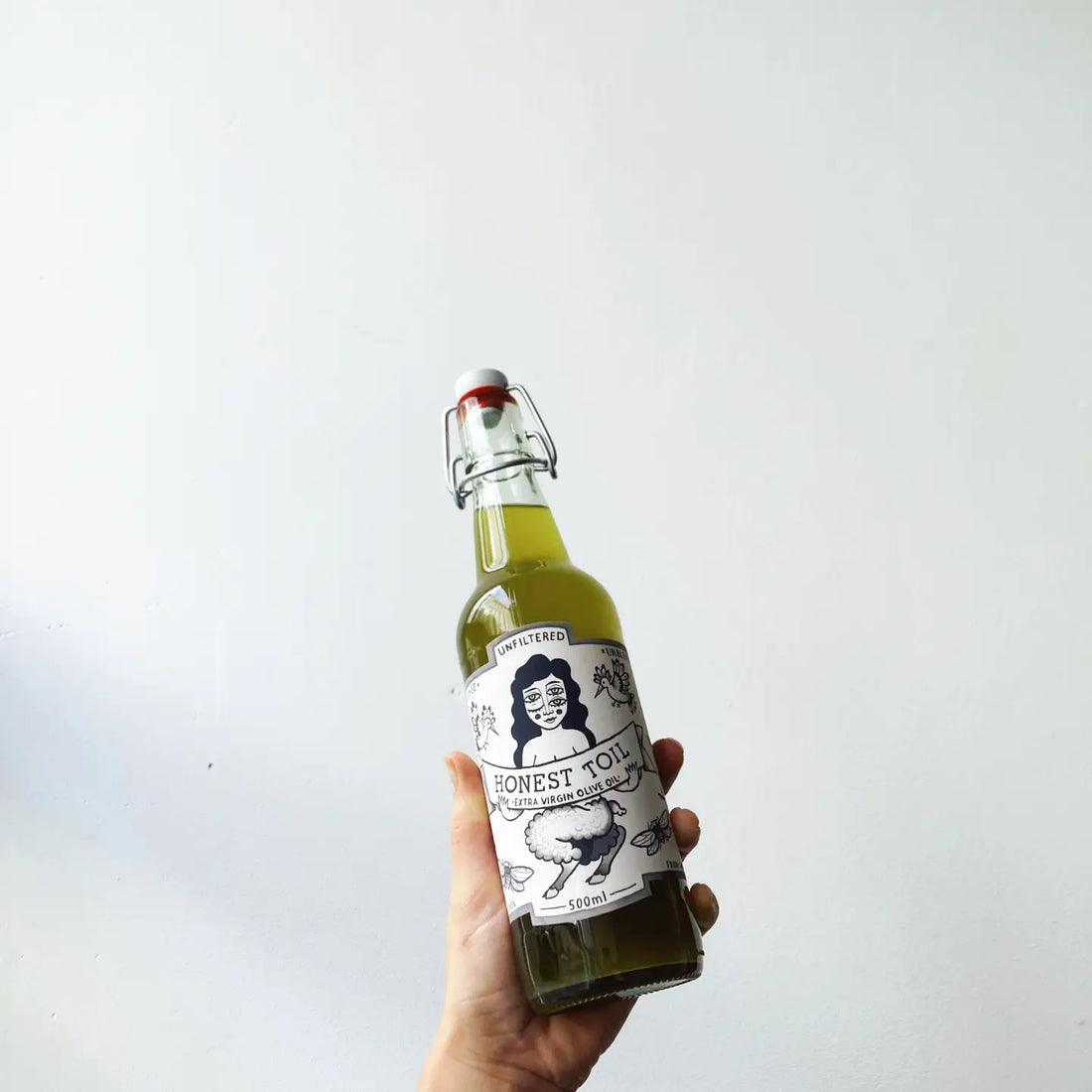 500ml Honest Toil Extra Virgin Olive Oil - Air Tight Stopper Lid