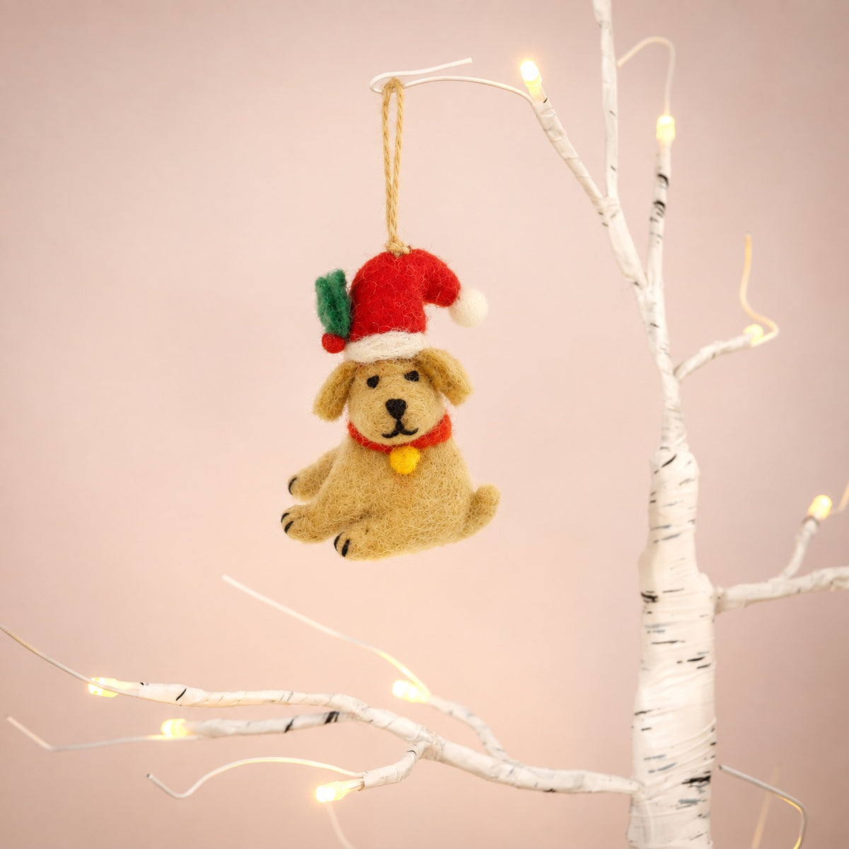 Christmas Labrador Felt Tree Decoration