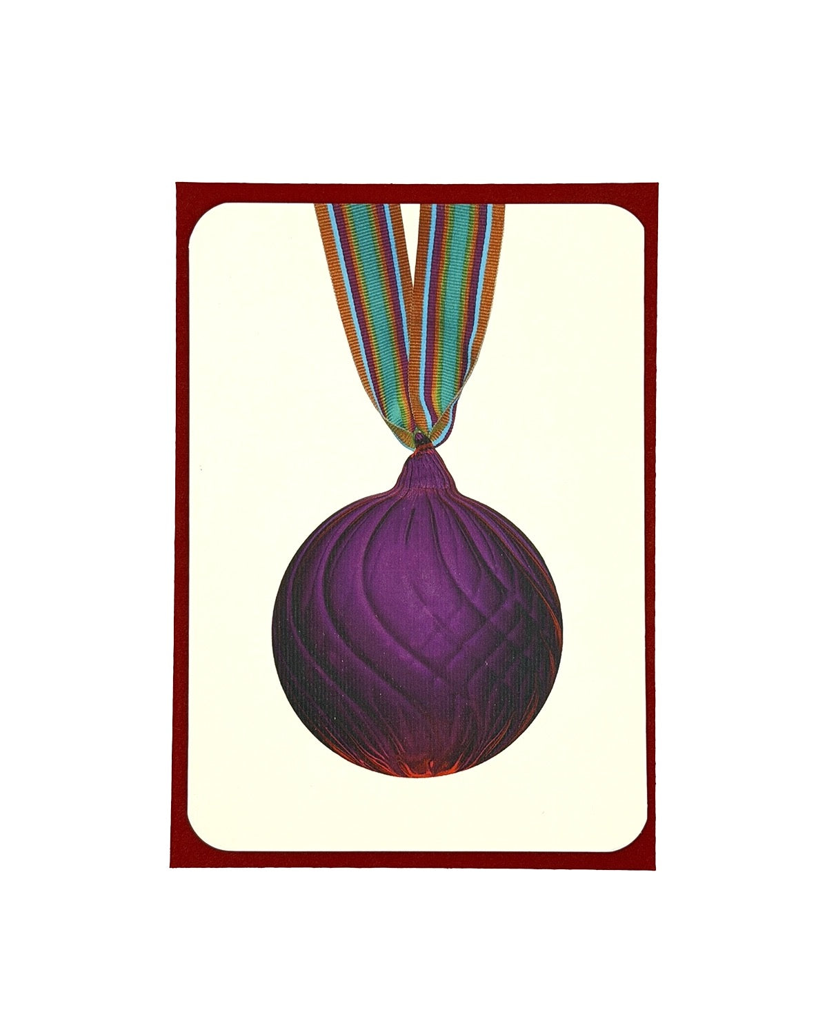 Violet Glass Bauble  Greeting Card