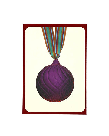 Violet Glass Bauble  Greeting Card