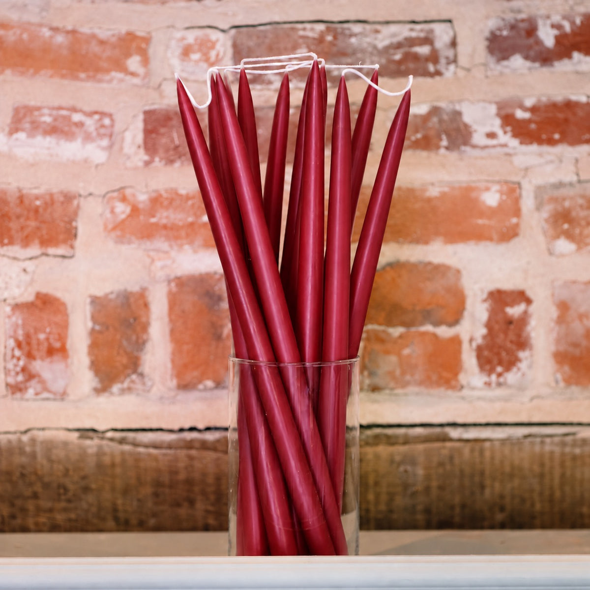 Burgundy -  Tapered Dinner Candles