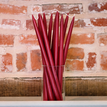 Burgundy -  Tapered Dinner Candles