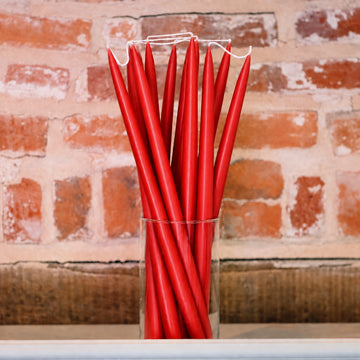 Berry Red - Tapered Dinner Candles
