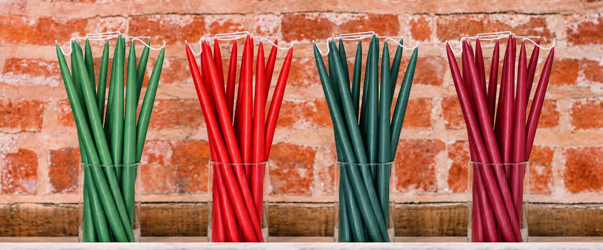 Pine Green - Tapered Dinner Candles