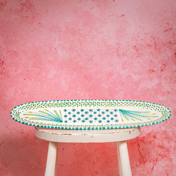 Tilly Plate - White & Green