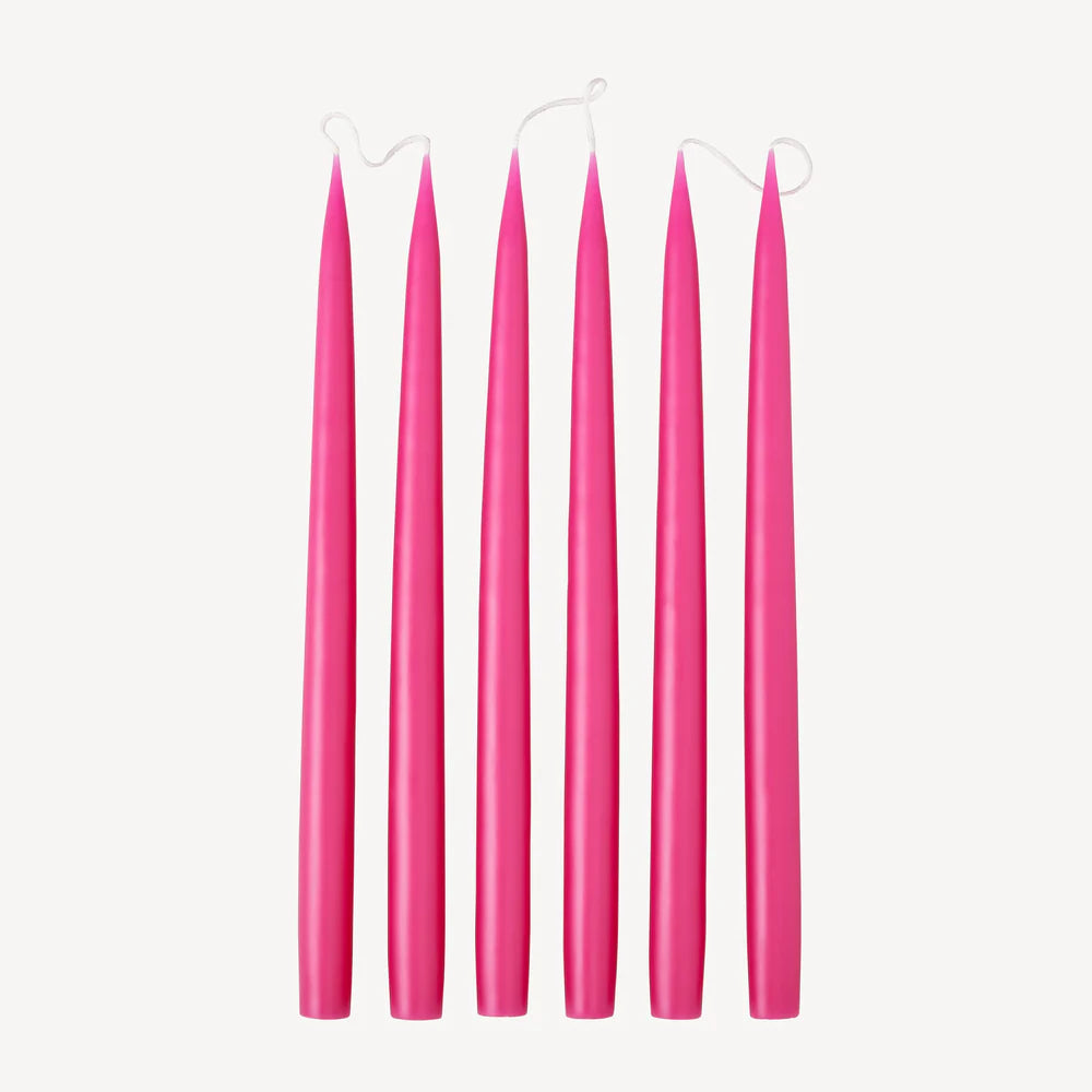 Bright Pink -  Tapered Dinner Candles