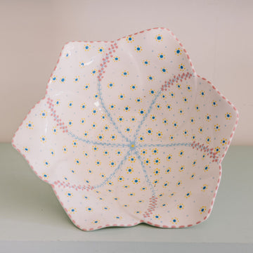 Potterswork Statement Bowl - Pink and White Dotty