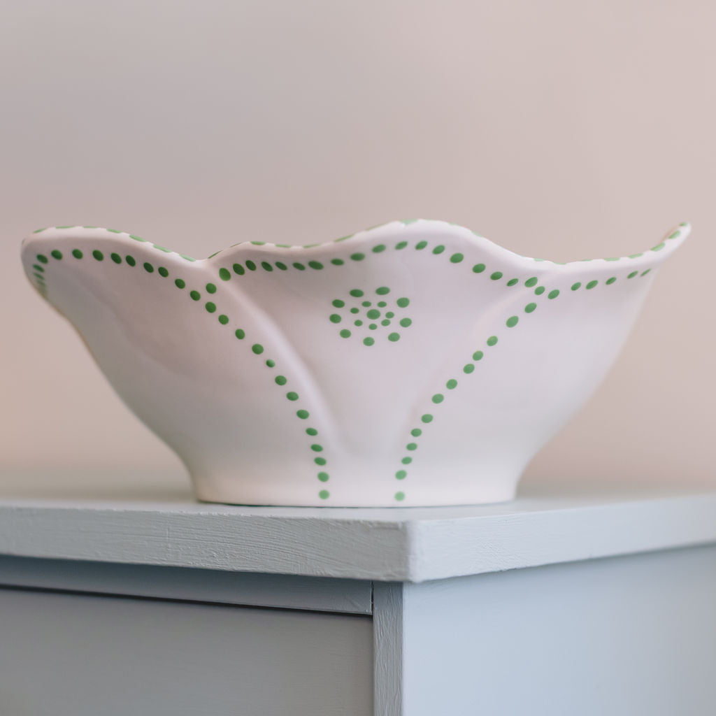 Potterswork Statement Bowl - Sage and Pink