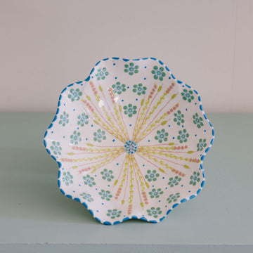 Potterswork Berry Bowl - White and Blue