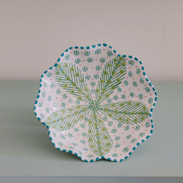 Potterswork Berry Bowl - White and Green
