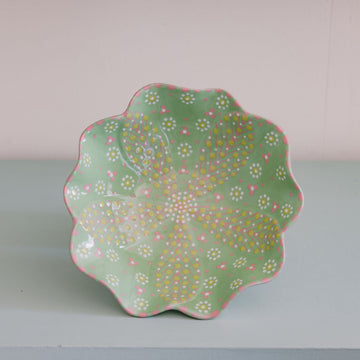 Potterswork Berry Bowl - Green & Pink