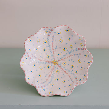 Potterswork Berry Bowl - Pink and White Dotty