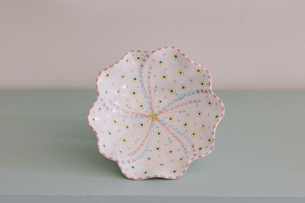 Potterswork Berry Bowl - Pink and White Dotty