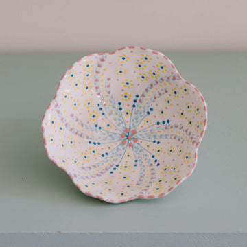 Potterswork Nibble Bowls - Pink and White Dotty
