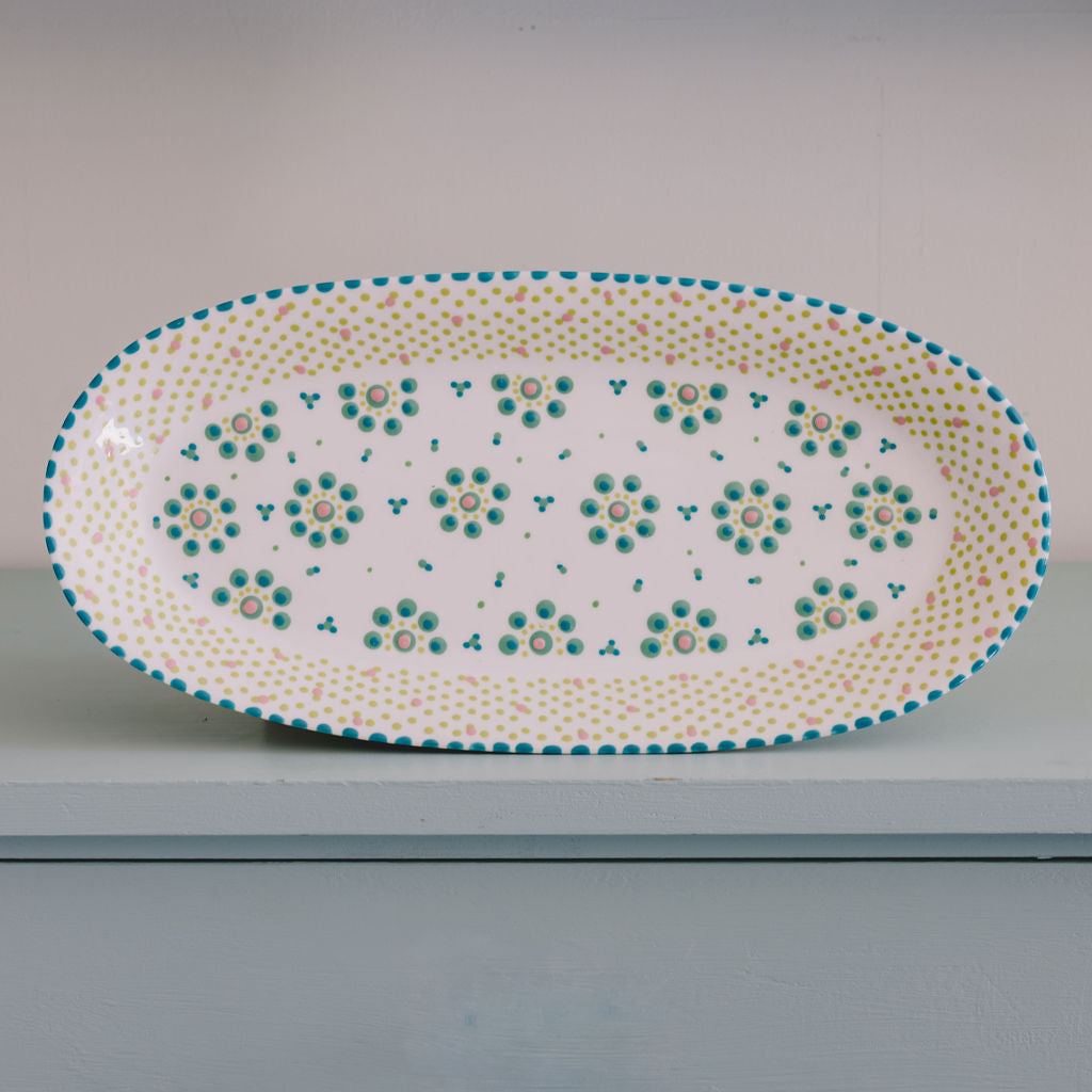 Potterswork Statement Bowl - Green and White
