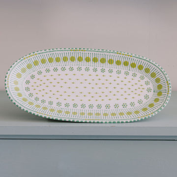 Potterswork Alice Plate - Green Dotty