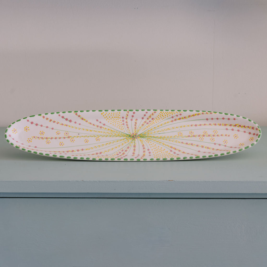Potterswork Tilly Plate - Sage and Pink