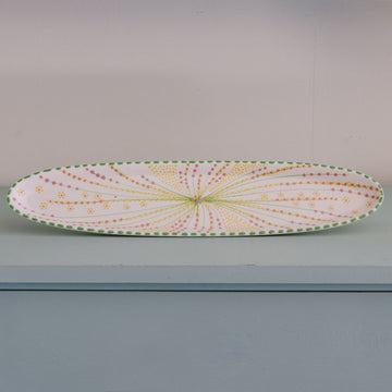 Potterswork Tilly Plate - Sage and Pink