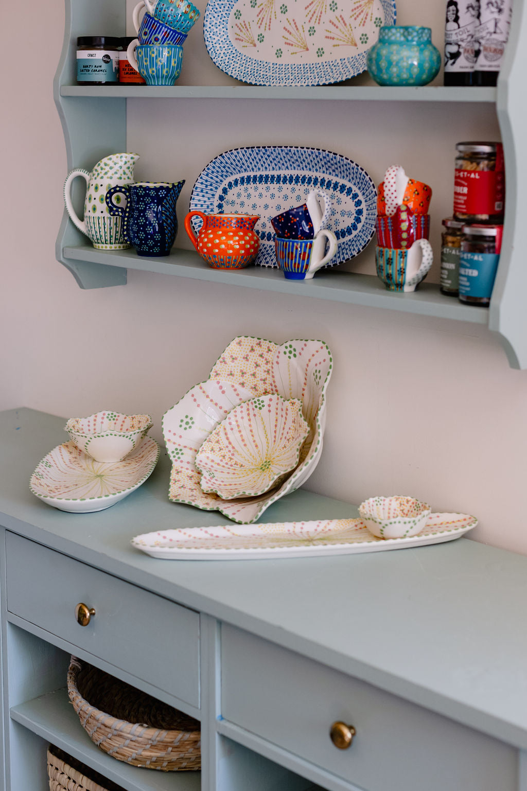 Potterswork Nibble Bowls - Sage and Pink